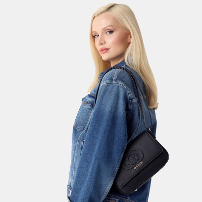 GUESS® ΤΣΑΝΤΑ ΓΥΝΑΙΚΕΙΑ ISOLA CONVERTIBLE XBODY FLAP HWBG9905210-BLA