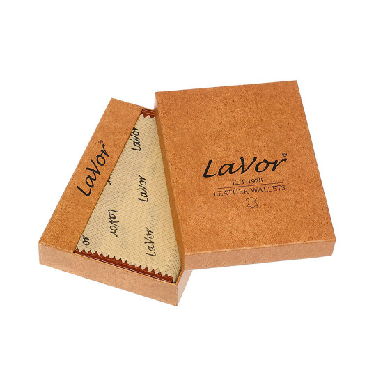 LaVor® Πορτοφόλι Ανδρικό Δερμάτινο μαύρο με Προστασία RFID 1-3843-black