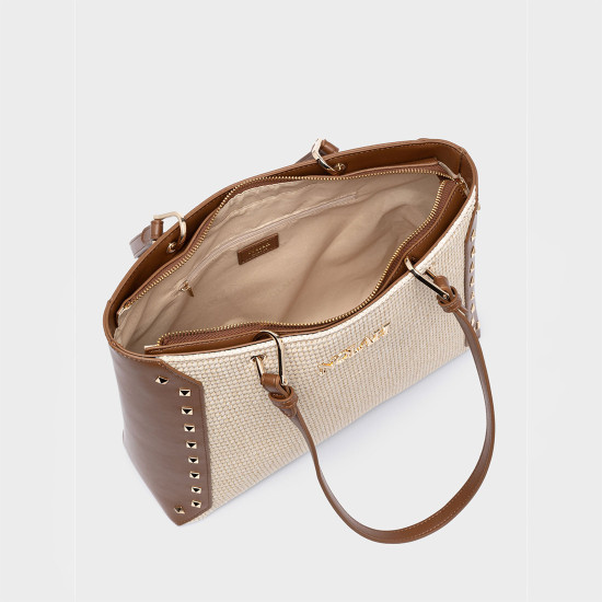 NOLAH® ΓΥΝΑΙΚΕΙΑ ΤΣΑΝΤΑ IPANEMA CREAM DARK BROWN