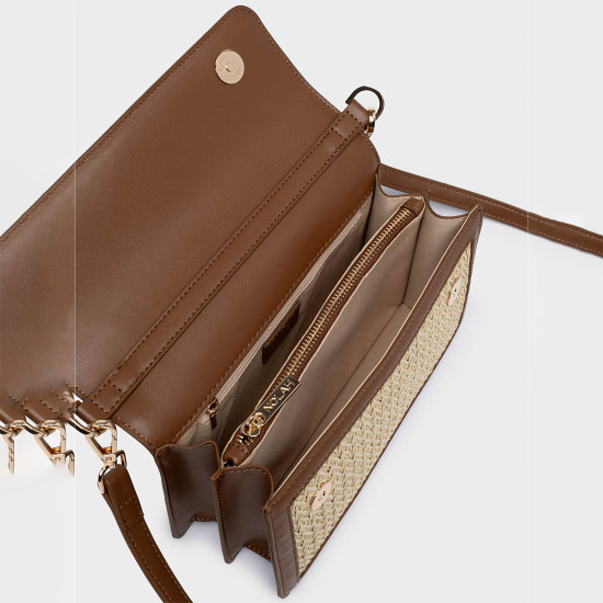 NOLAH® ΓΥΝΑΙΚΕΙΑ ΤΣΑΝΤΑ MAYA BEIGE DARK BROWN