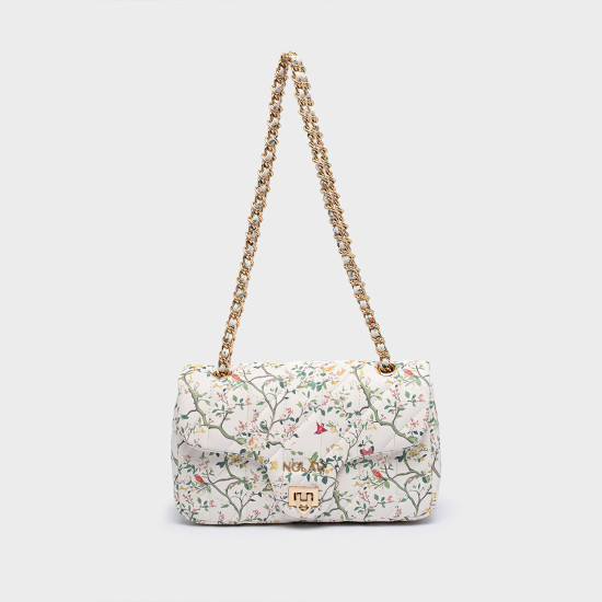 NOLAH® ΓΥΝΑΙΚΕΙΑ ΤΣΑΝΤΑ NOSTALGIA WHITE FLORAL NOLAH® ΓΥΝΑΙΚΕΙΑ ΤΣΑΝΤΑ NOSTALGIA WHITE FLORAL