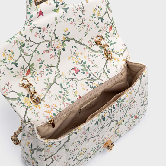 NOLAH® ΓΥΝΑΙΚΕΙΑ ΤΣΑΝΤΑ NOSTALGIA WHITE FLORAL NOLAH® ΓΥΝΑΙΚΕΙΑ ΤΣΑΝΤΑ NOSTALGIA WHITE FLORAL