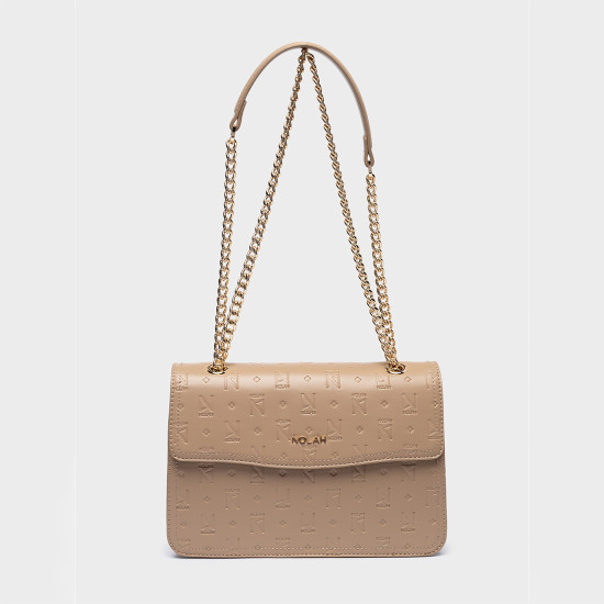 NOLAH® MARJORY BEIGE ΜΕ ΕΜΠΙΕΣΤΟ LOGO ΚΑΠΑΚΙ ΚΑΙ ΑΛΥΣΙΔΑ