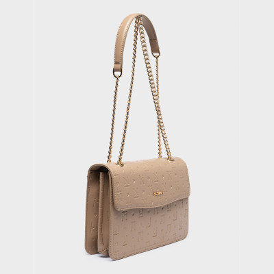 NOLAH® MARJORY BEIGE ΜΕ ΕΜΠΙΕΣΤΟ LOGO ΚΑΠΑΚΙ ΚΑΙ ΑΛΥΣΙΔΑ