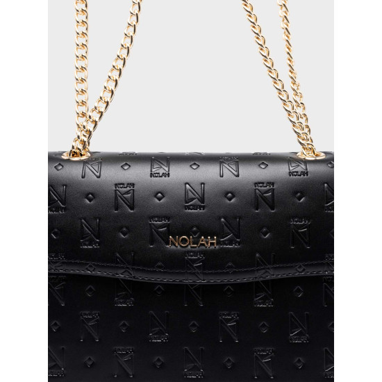 NOLAH® MARJORY BLACK ΜΕ ΕΜΠΙΕΣΤΟ LOGO ΚΑΠΑΚΙ ΚΑΙ ΑΛΥΣΙΔΑ NOLAH® MARJORY BLACK ΜΕ ΕΜΠΙΕΣΤΟ LOGO ΚΑΠΑΚΙ ΚΑΙ ΑΛΥΣΙΔΑ