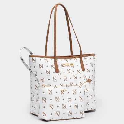 NOLAH® ΓΥΝΑΙΚΕΙΑ ΤΣΑΝΤΑ ANSA WHITE BROWN